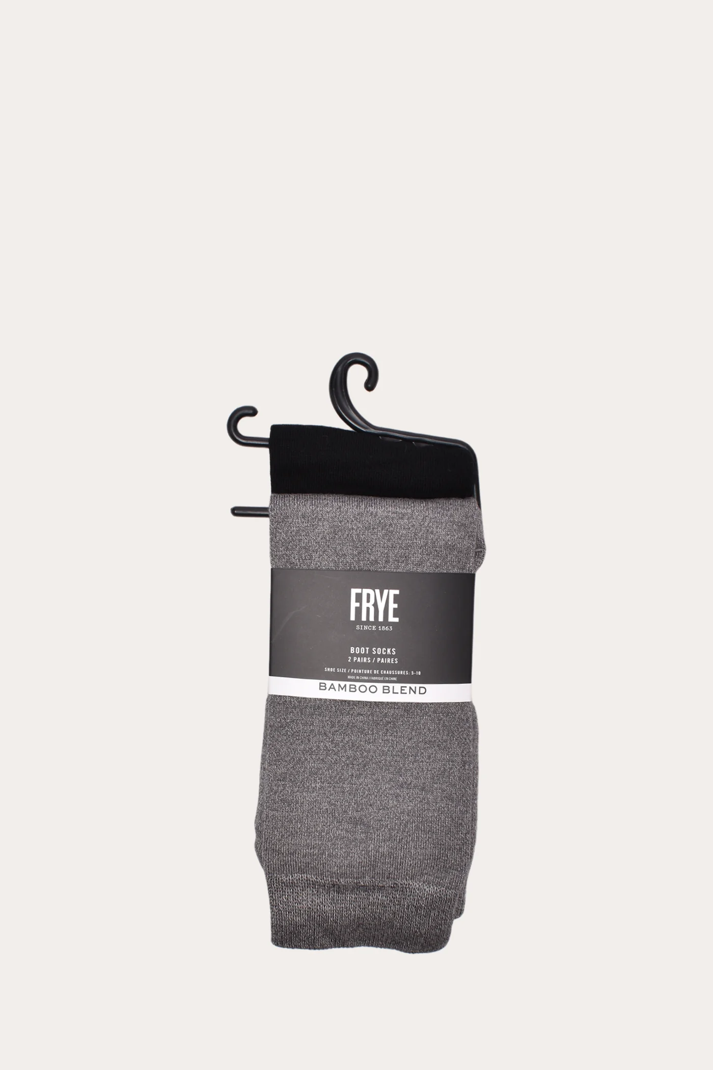 Bamboo Boot Sock 2 Pack - Ash