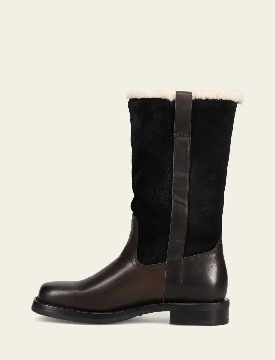 Campus Low Heel Mid Shearling Boot - Image 3