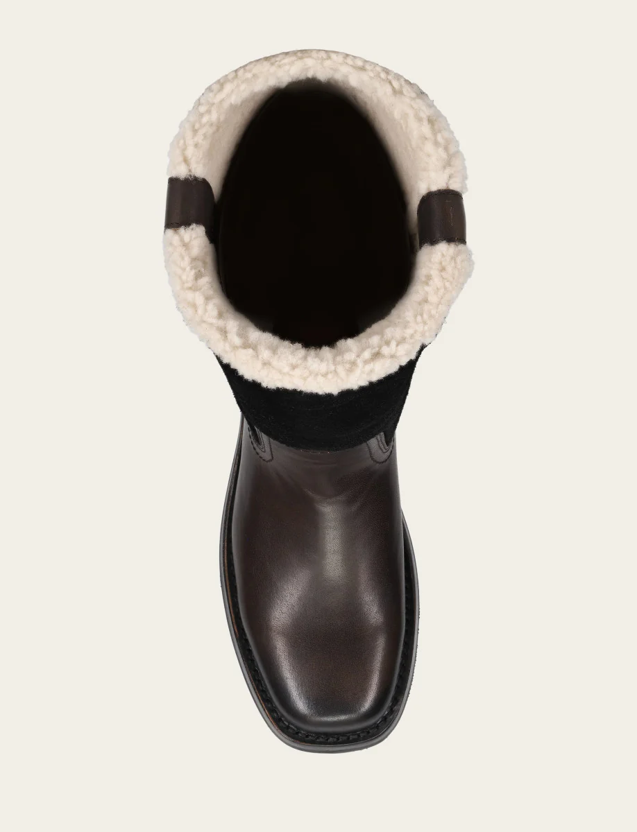 Campus Low Heel Mid Shearling Boot - Image 7