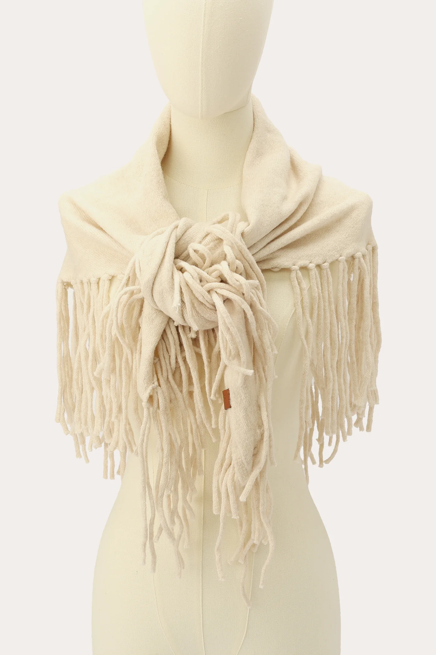 Long Fringe Triangle Scarf - Image 4