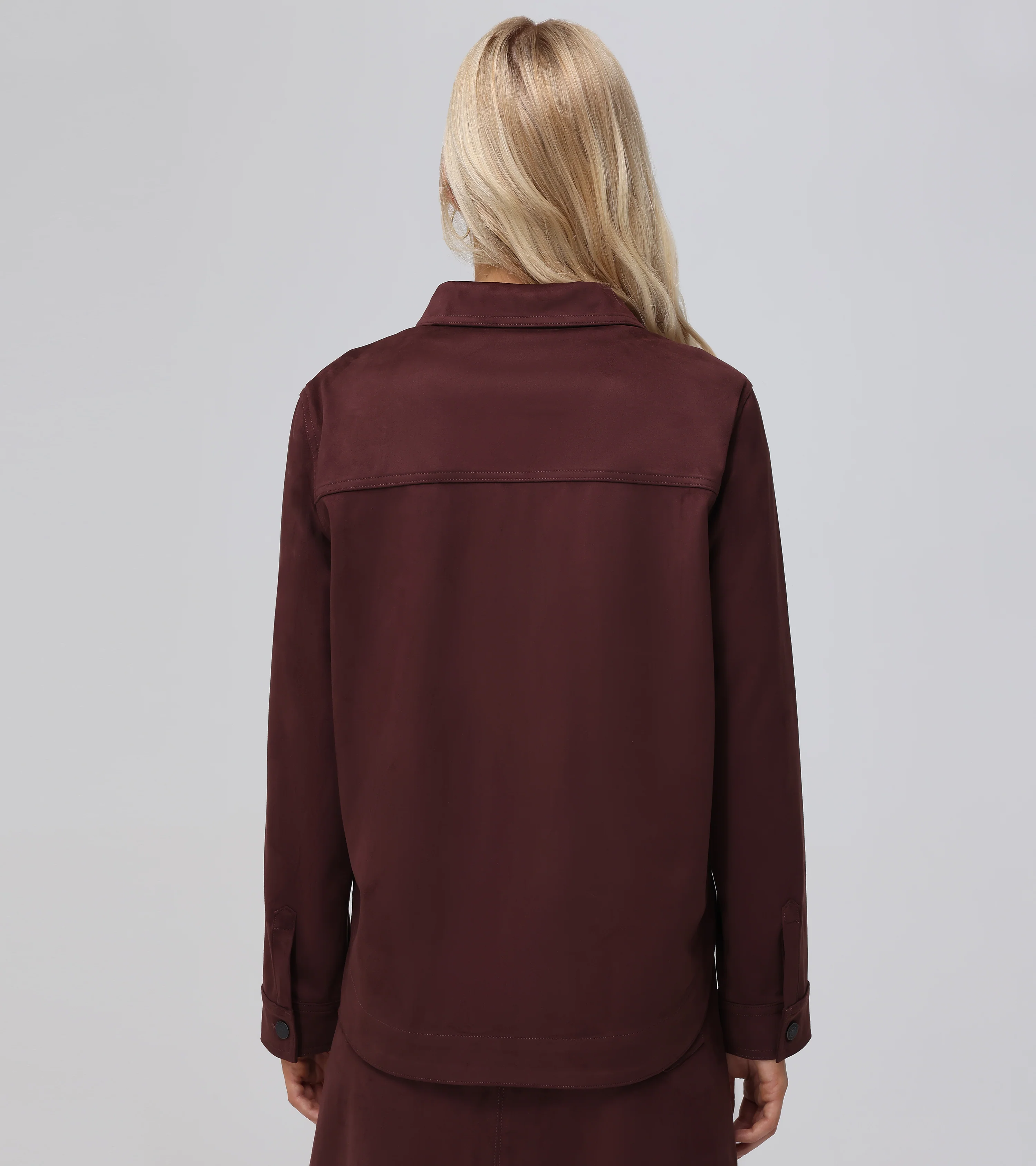 Oversized Faux Suede Shacket - Pre-Loved - Image 3
