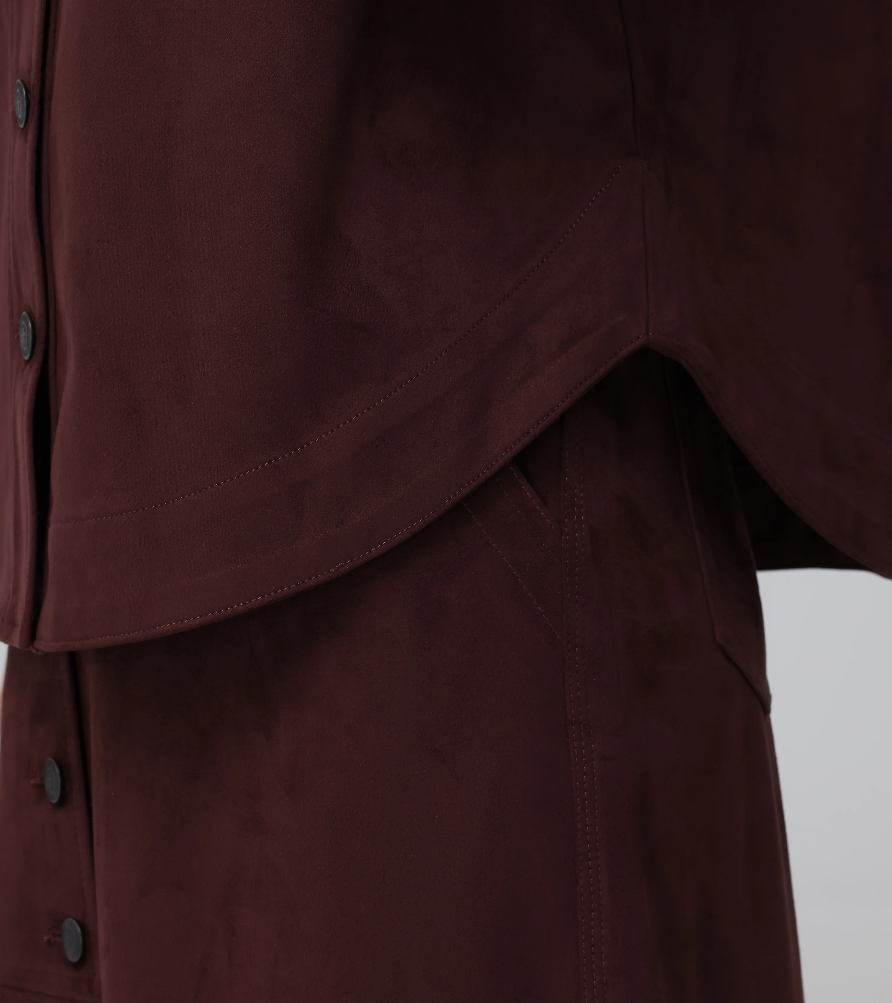 Oversized Faux Suede Shacket - Pre-Loved - Image 4